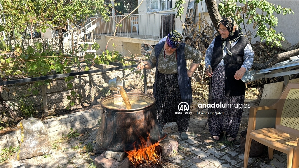 بجهود نسائية.. رحلة دبس العنب للموائد تبدأ بقيصري التركية 