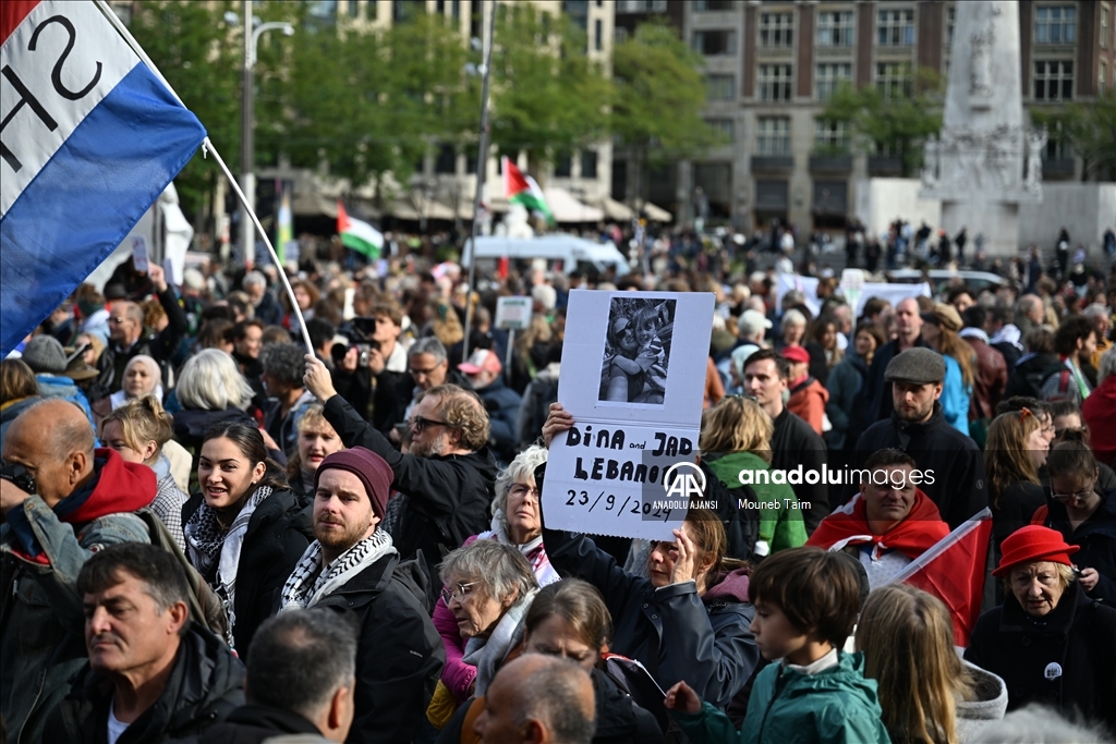 Hollanda'da Filistin'e destek gösterisi düzenlendi