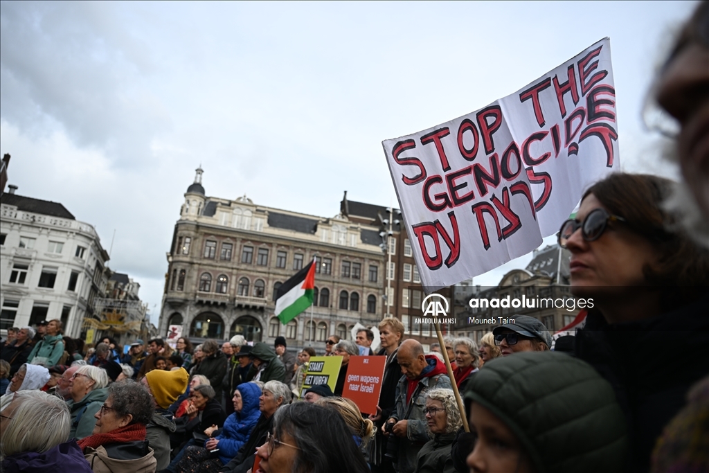 Hollanda'da Filistin'e destek gösterisi düzenlendi