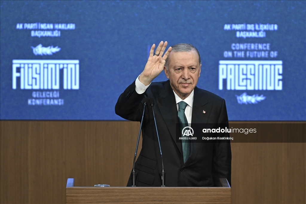 Cumhurbaşkanı Erdoğan, Filistin'in Geleceği Konferansı'na katıldı