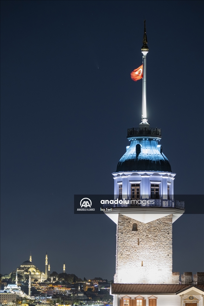 İstanbul'da son 13 yılın en parlak kuyruklu yıldızı C/2023 A3 Tsuchinshan-Atlas görüntülendi