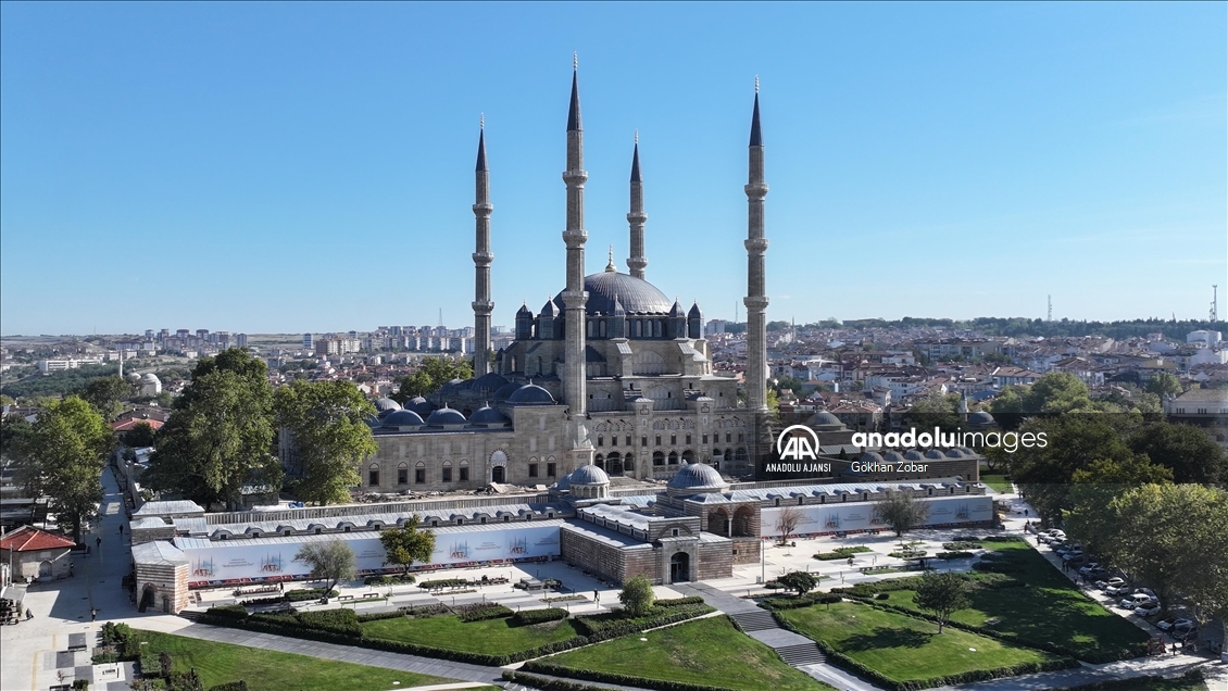 Selimiye Camisi'nin dış cephe restorasyonu, minare ve kurşun işleri tamamlandı