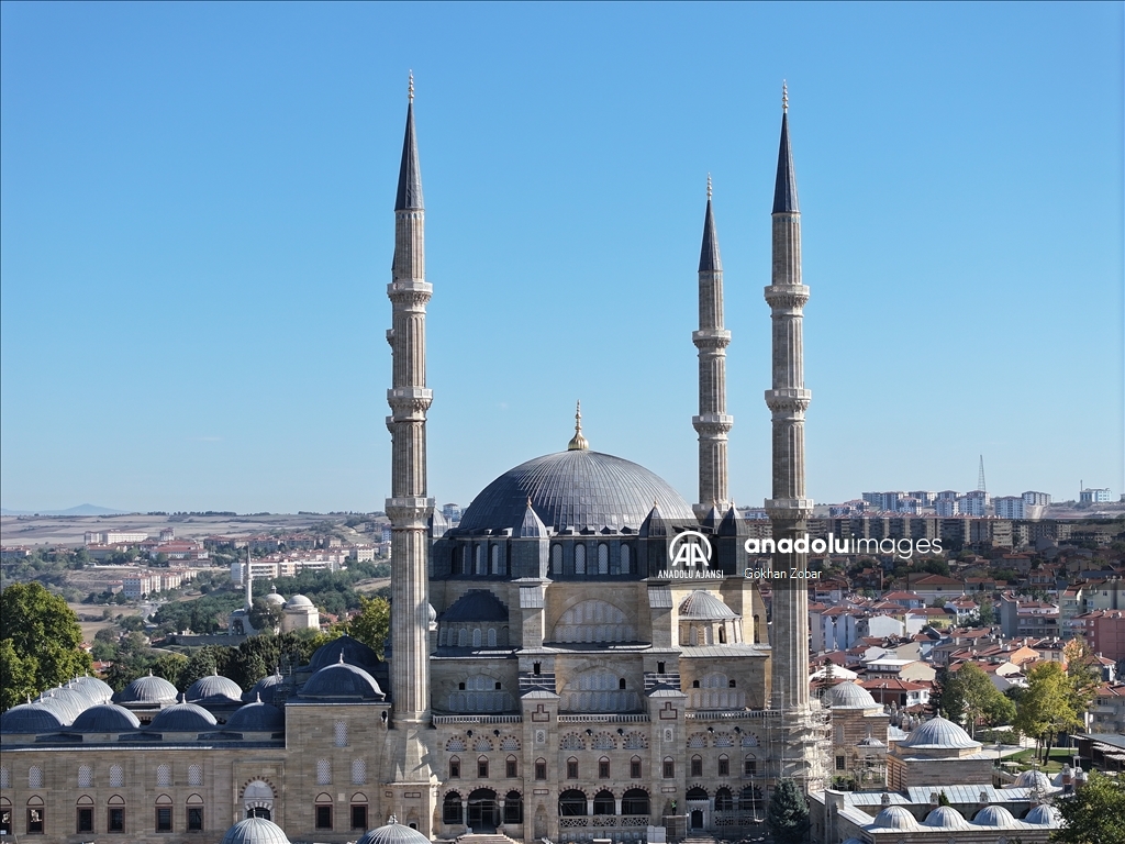 Selimiye Camisi'nin dış cephe restorasyonu, minare ve kurşun işleri tamamlandı