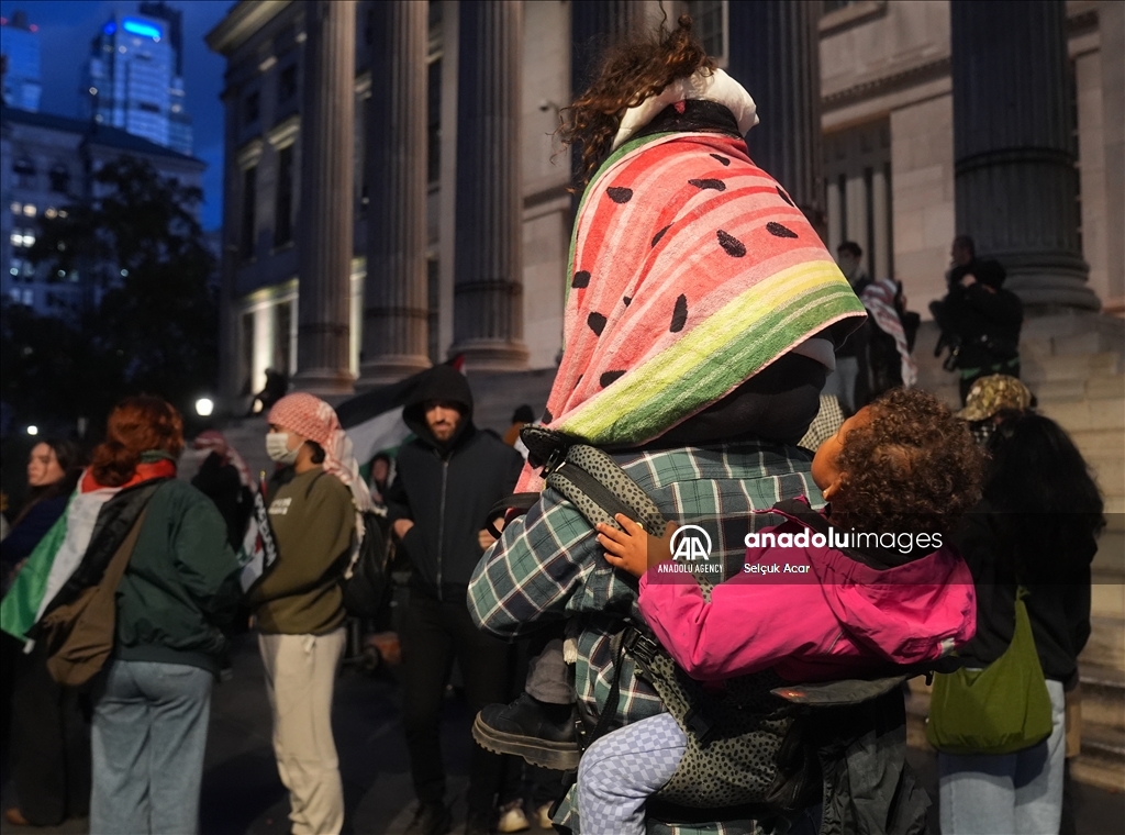 В Нью-Йорке прошла демонстрация с участием пропалестинских сторонников