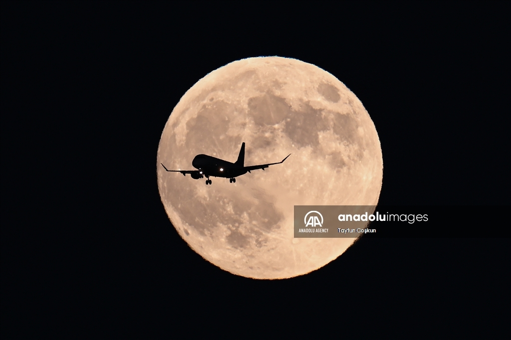 Hunter's Supermoon rises over San Francisco Bay