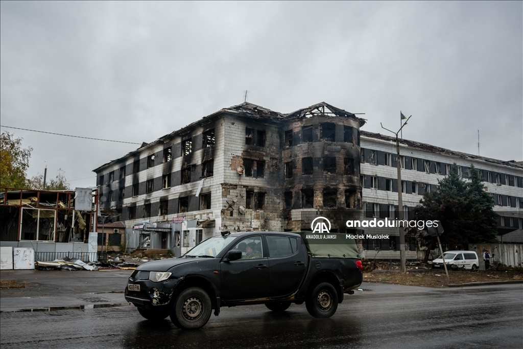 Ukrayna'nın Kostyantynivka şehrinde günlük yaşam