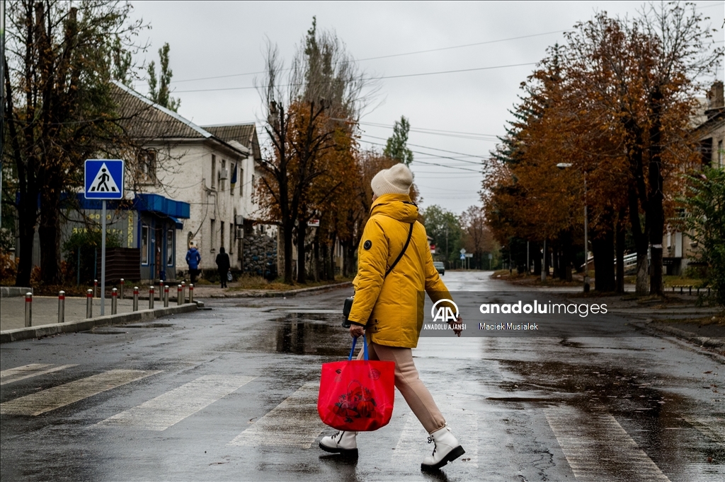 Ukrayna'nın Kostyantynivka şehrinde günlük yaşam
