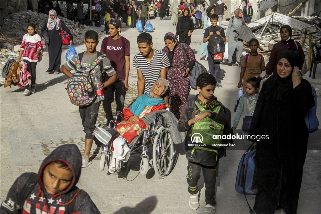 İsrail ordusu, Gazze'nin kuzeyindeki Filistinlileri bir kez daha zorla göç ettiriyor