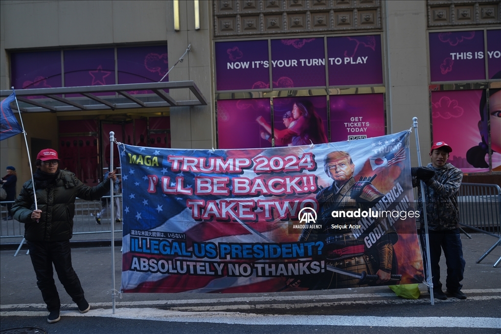 Сторонники Трампа собрались в Мэдисон-Сквер-Гарден перед митингом в Нью-Йорке