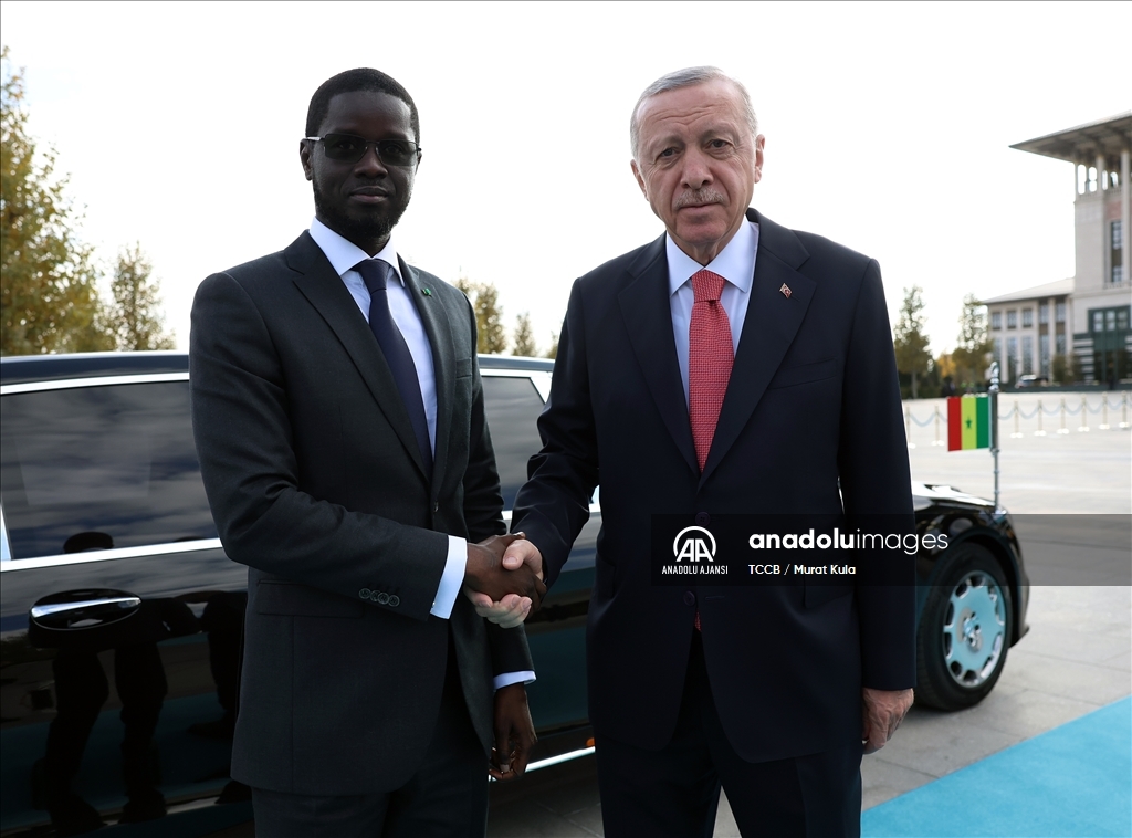 Cumhurbaşkanı Erdoğan, Senegal Cumhurbaşkanı Fay'ı resmi törenle karşıladı