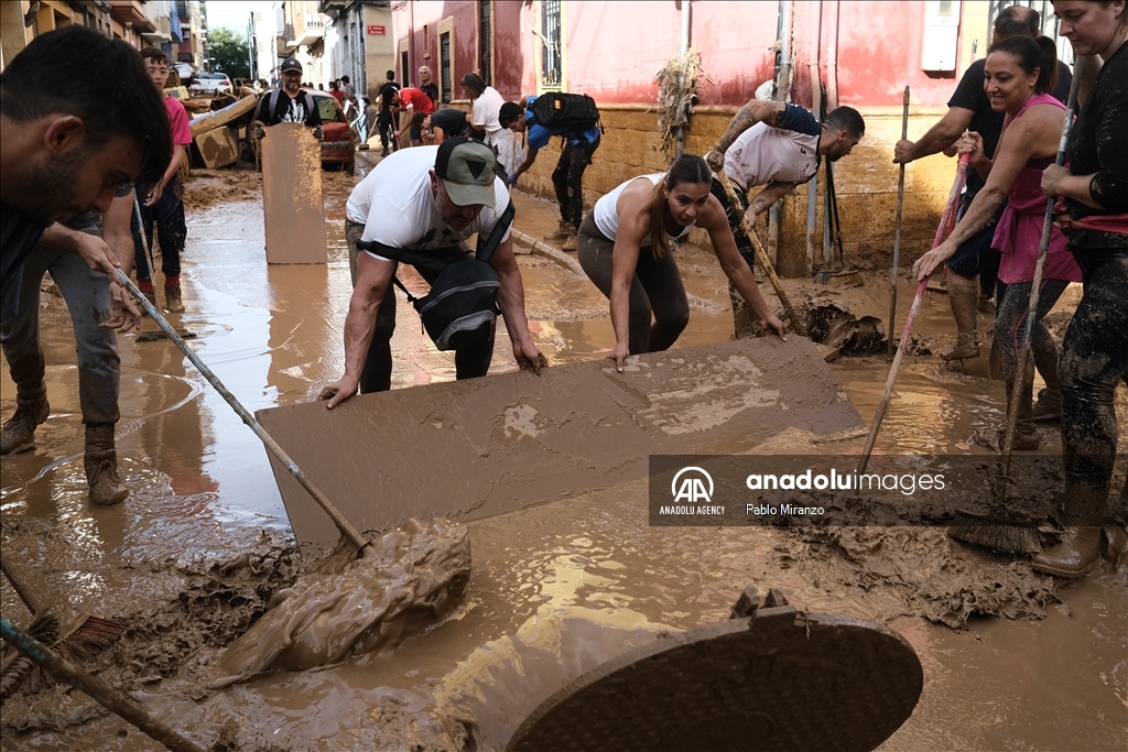 Destruction caused by catastrophic flood disaster in Spain's Valencia