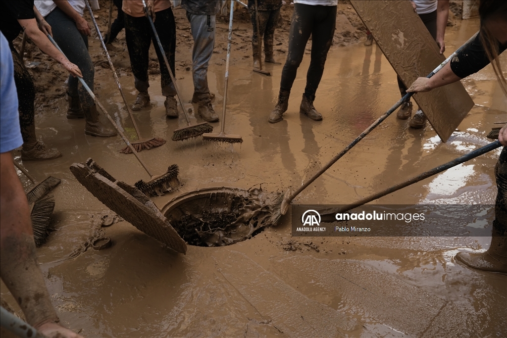 Destruction caused by catastrophic flood disaster in Spain's Valencia