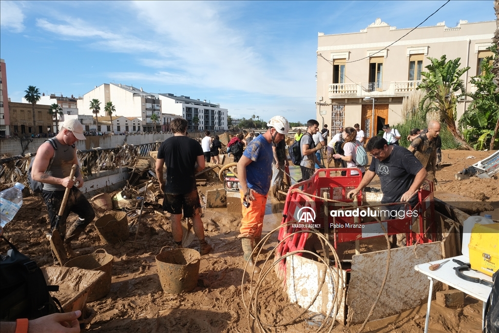 Destruction caused by catastrophic flood disaster in Spain's Valencia