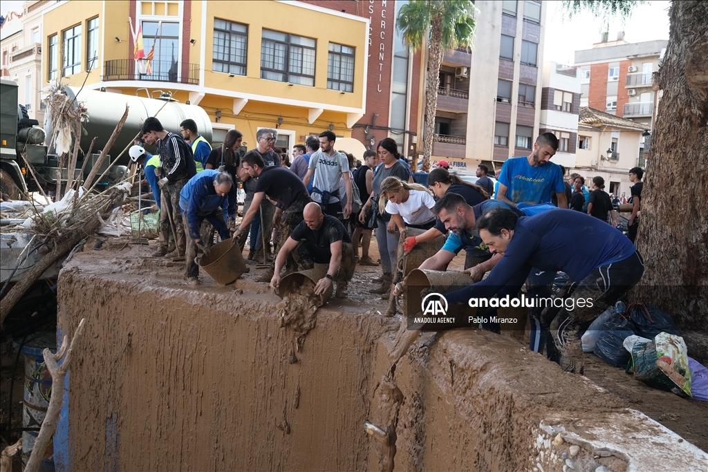 Destruction caused by catastrophic flood disaster in Spain's Valencia