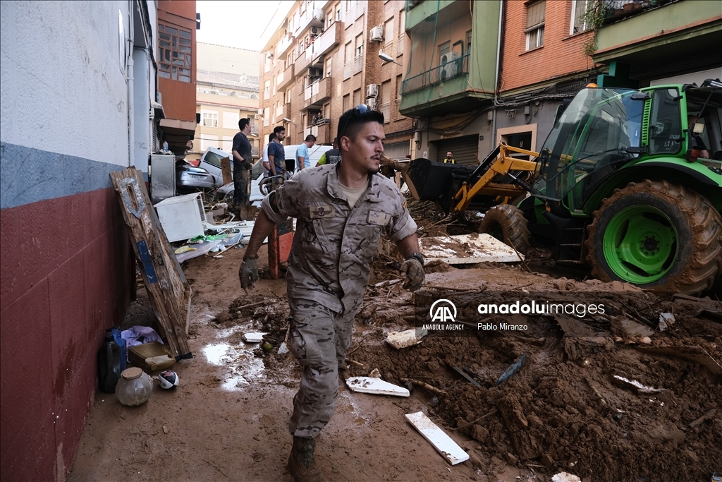 Destruction caused by catastrophic flood disaster in Spain's Valencia