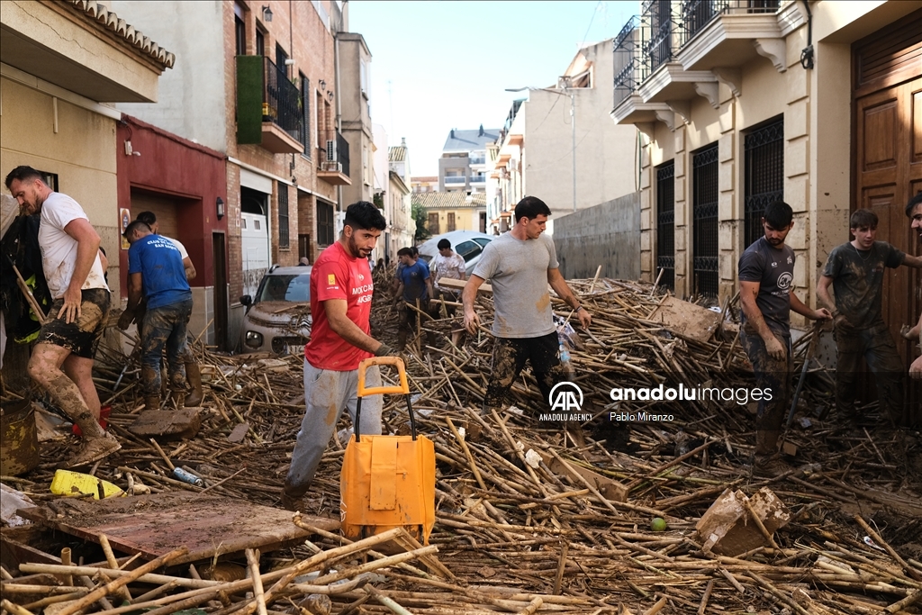 Destruction caused by catastrophic flood disaster in Spain's Valencia