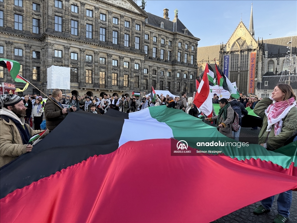 Filistin'in işgaline zemin hazırlayan Balfour Deklarasyonu, Hollanda'da protesto edildi