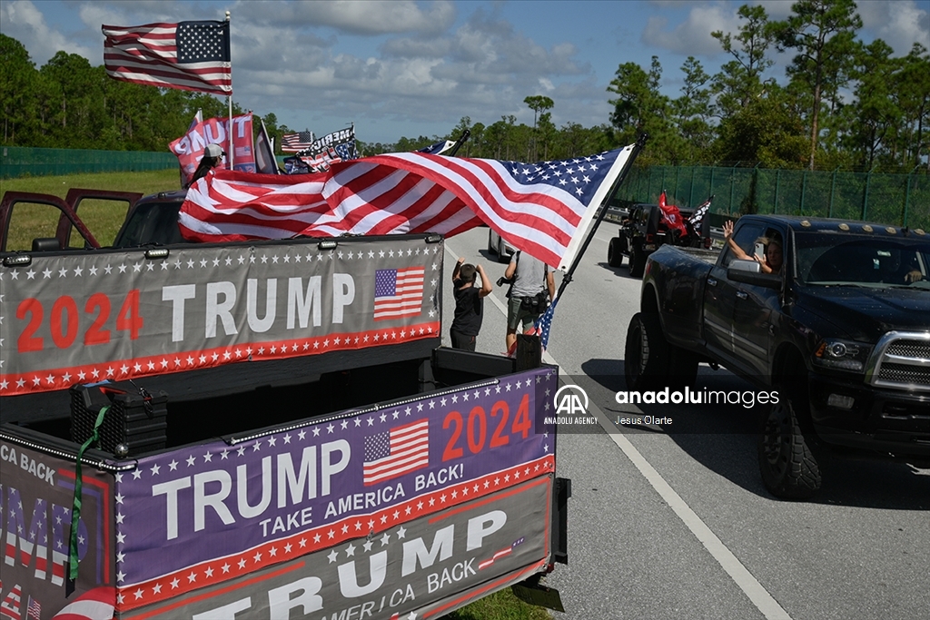 Сторонники Трампа проехались конвоем по улицам Флориды