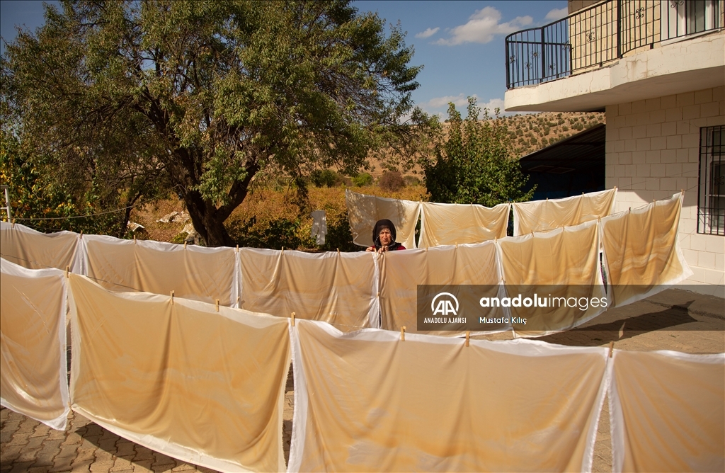 Mardin’de üzümler; pekmez, pestil ve cevizli sucuğa dönüştürülüyor
