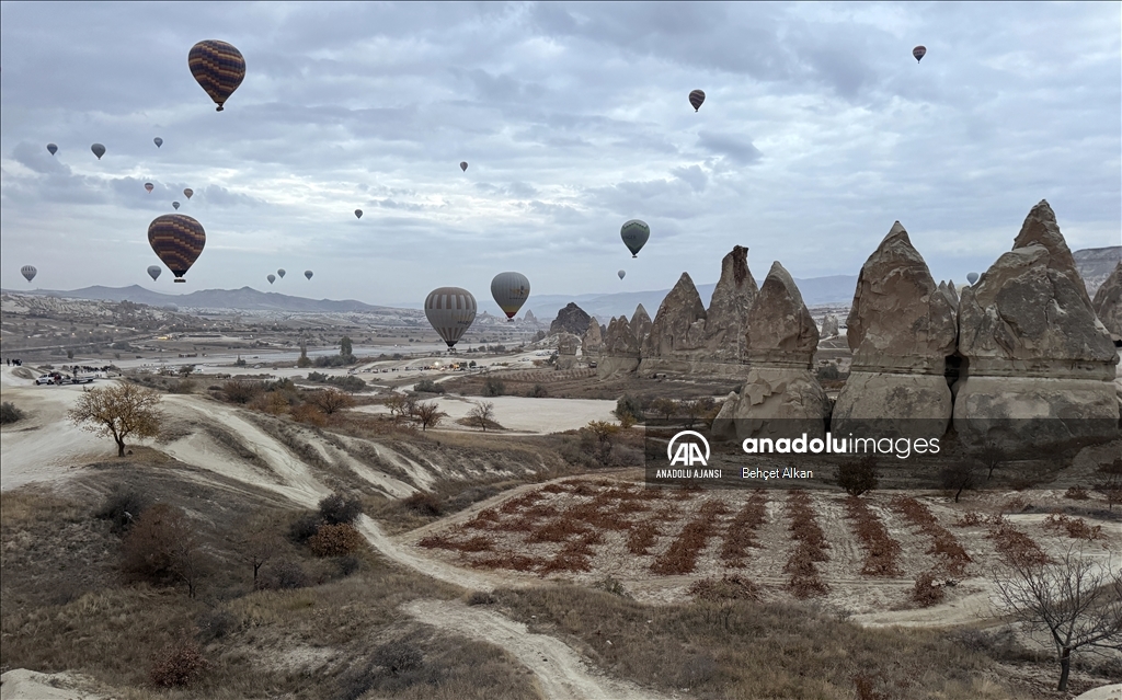 Kapadokya’da sonbahar renkleri hakim oldu