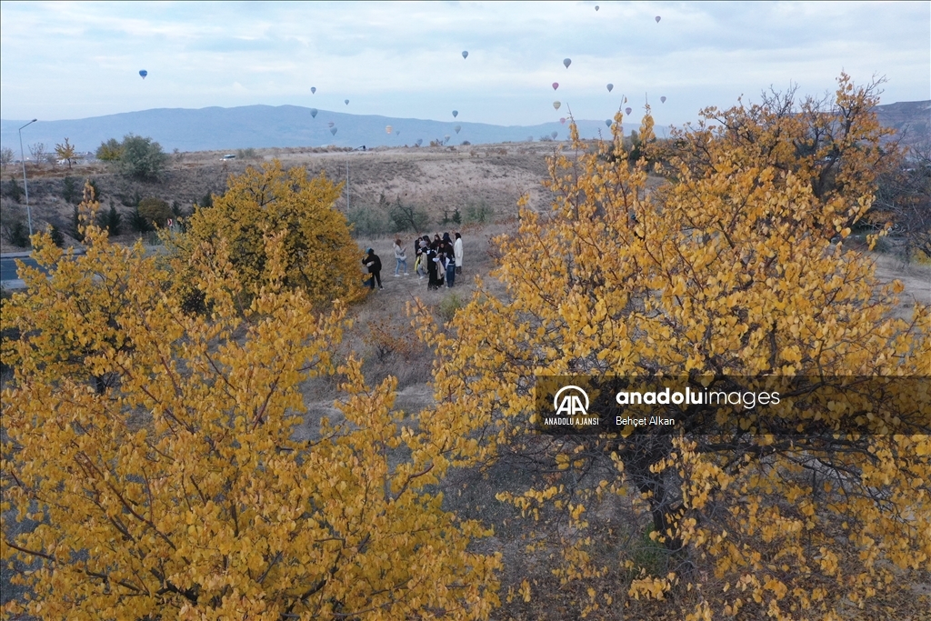 Kapadokya’da sonbahar renkleri hakim oldu