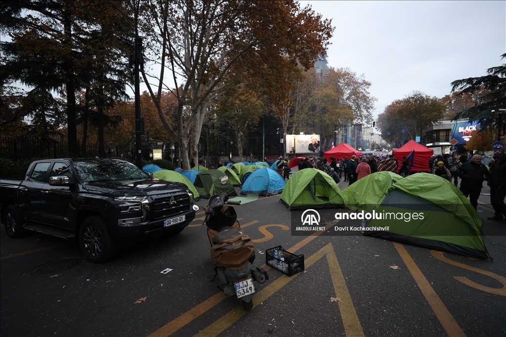 Demonstration against election results in Georgia