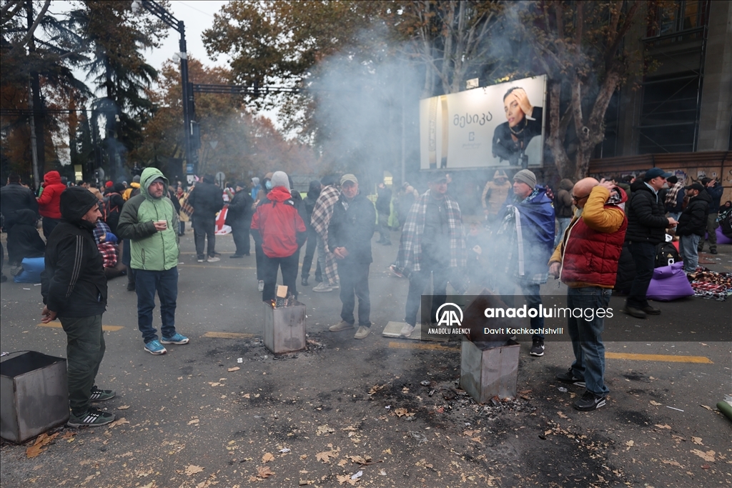 Demonstration against election results in Georgia