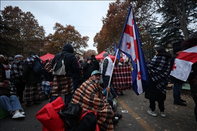 Demonstration against election results in Georgia