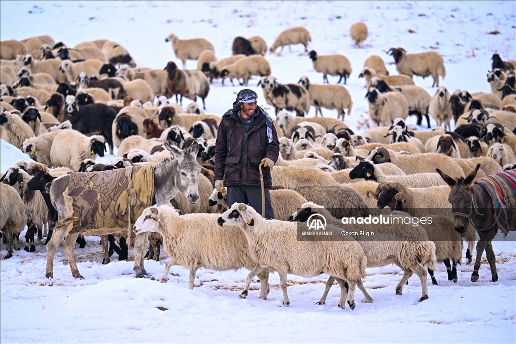 Van'da karın en çok yağdığı ilçelerde kış mesaisi başladı