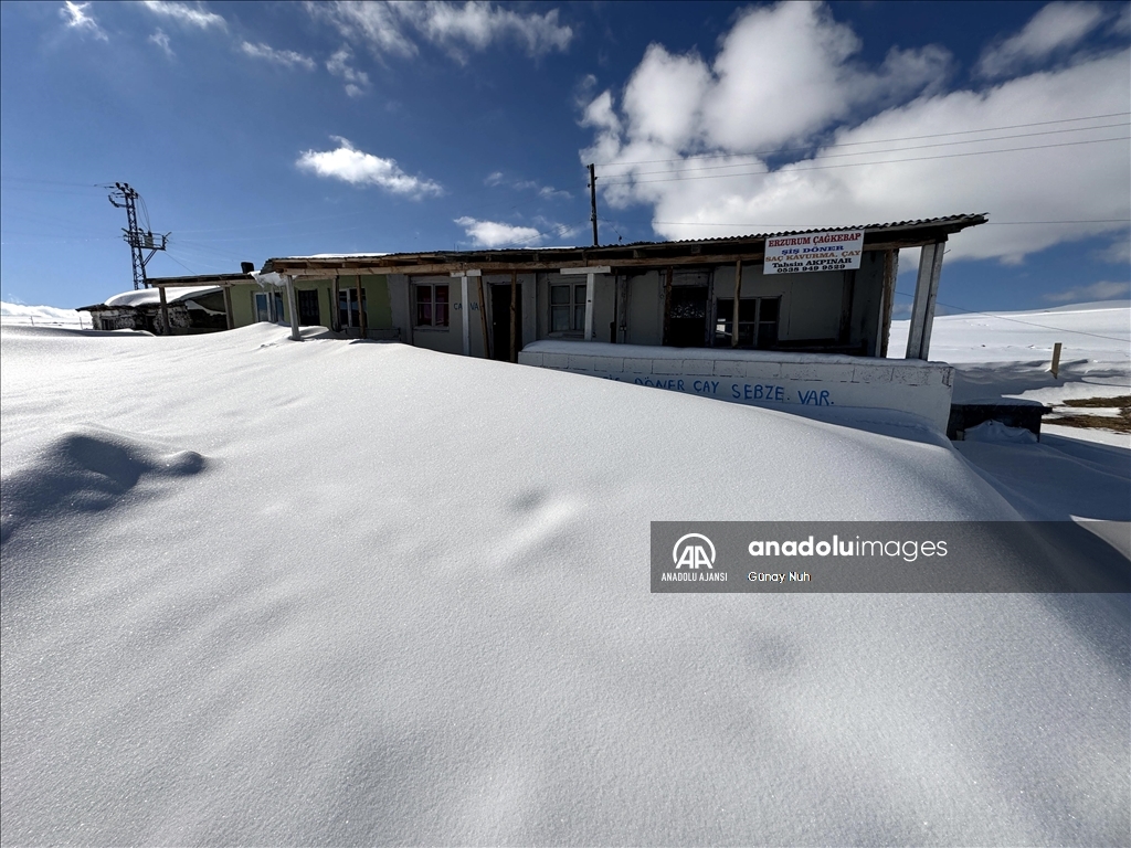 Ardahan'daki Bülbülan Yaylası'nda evler kara gömüldü