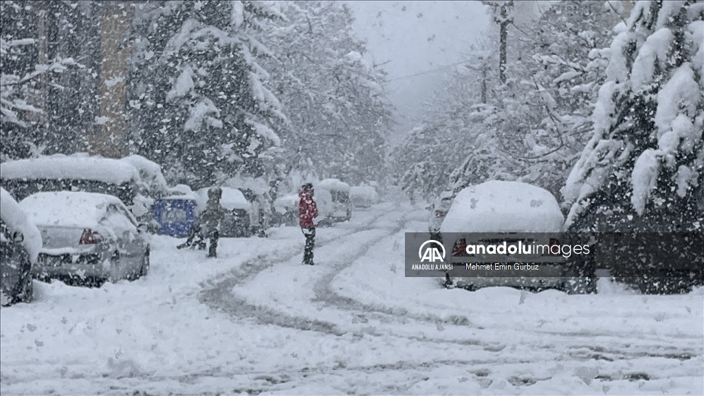 Bolu'da kar yağışı etkili oluyor