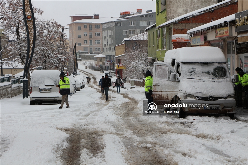 Bingöl'de kar yağışı etkili oldu