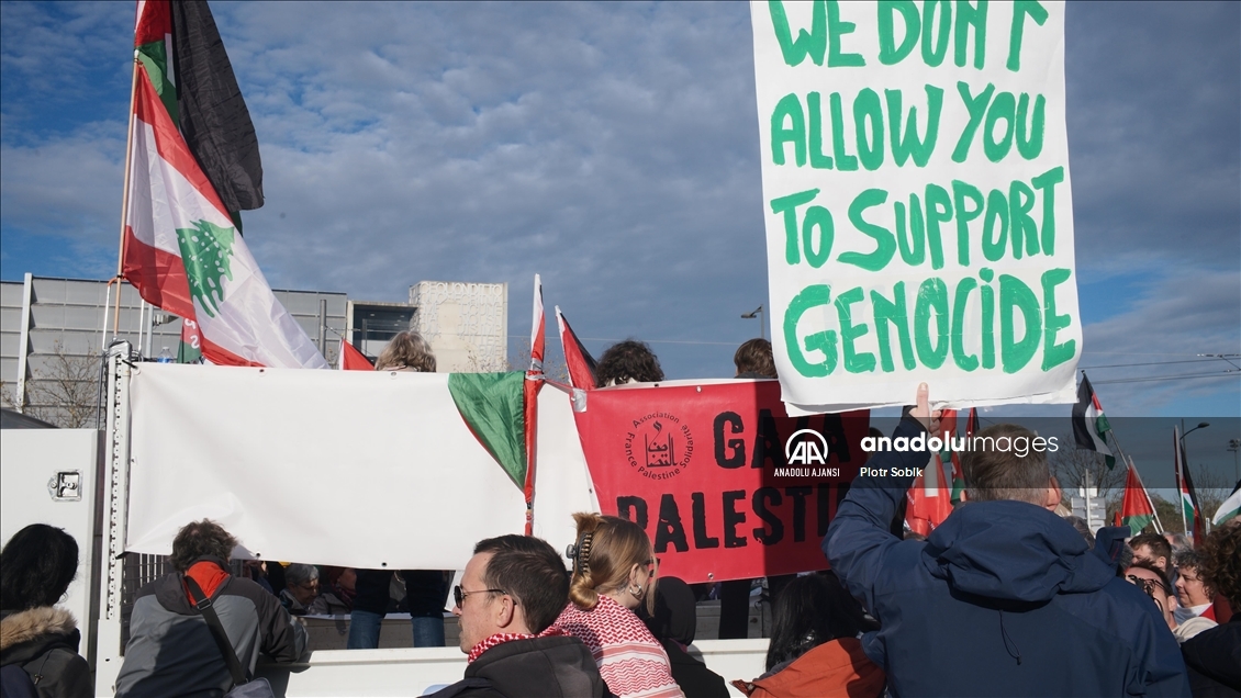 Strazburg'da Filistin yanlısı gösteri düzenlendi