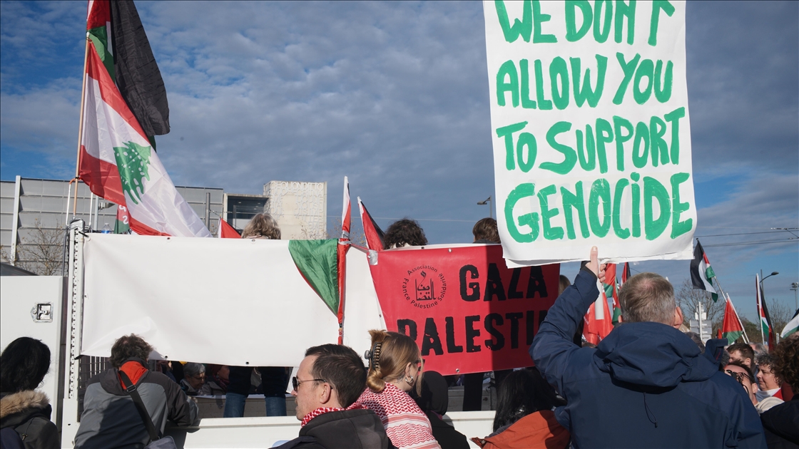 Strazburg'da Filistin yanlısı gösteri düzenlendi