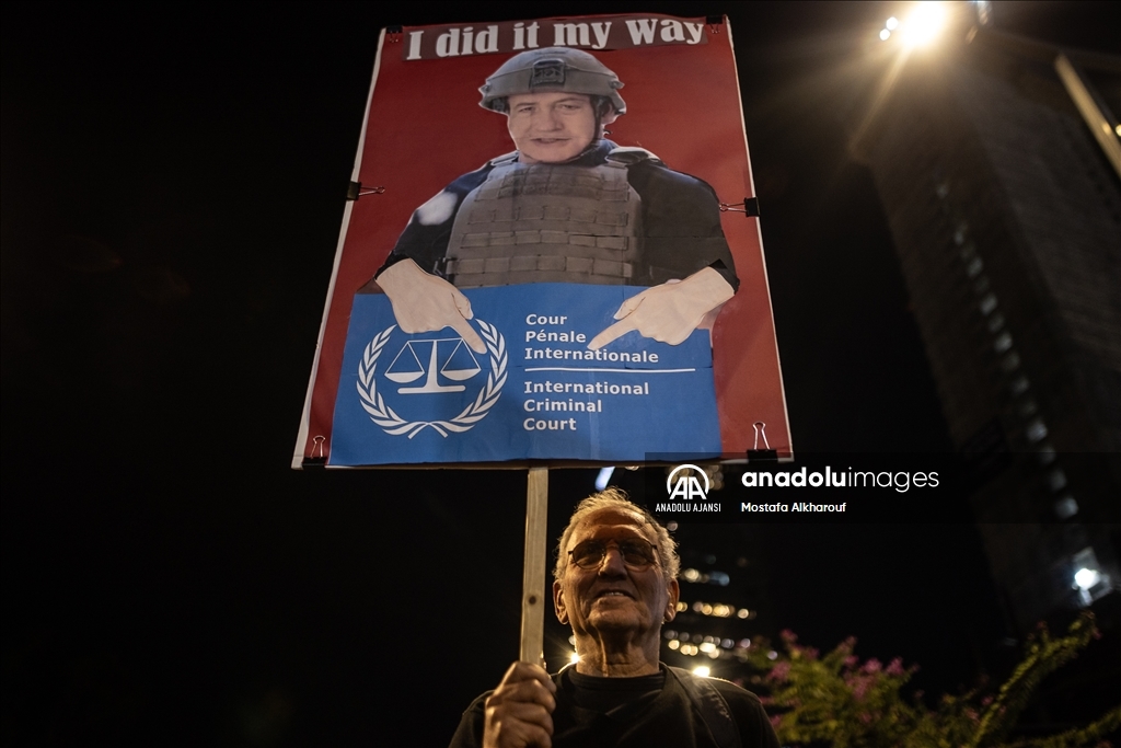 Gazze’de ateşkes ve esir takası talebiyle Tel Aviv’de gösteri düzenlendi