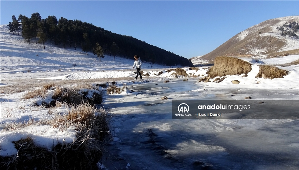 Kars'ta soğuk hava etkili oluyor