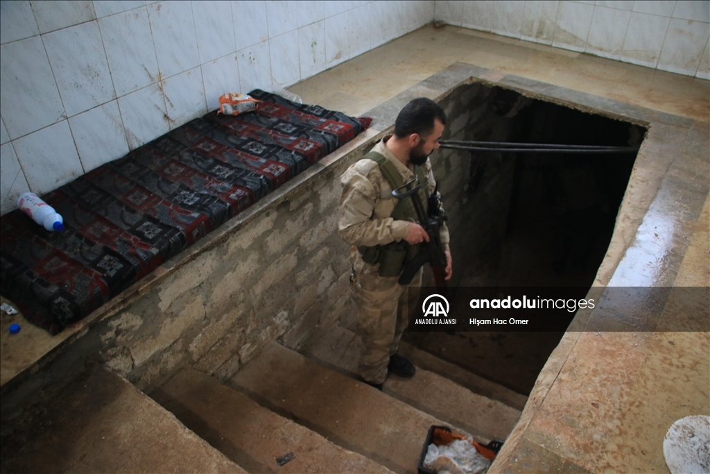 AA, Tel Rıfat'ta Cerrahi Hastanesi'nin altında terör örgütü PKK/YPG'nin kazdığı tünel ağını görüntüledi