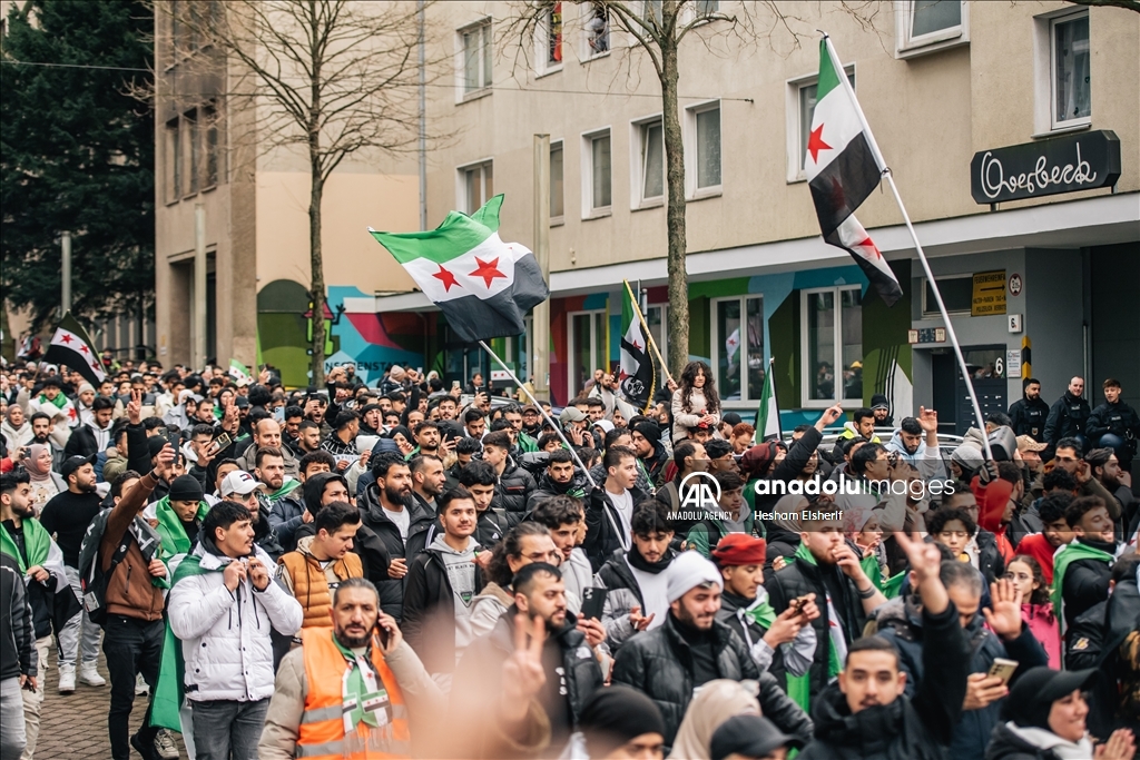 Syrians in Germany celebrate overthrow of 61-year Baath Party rule