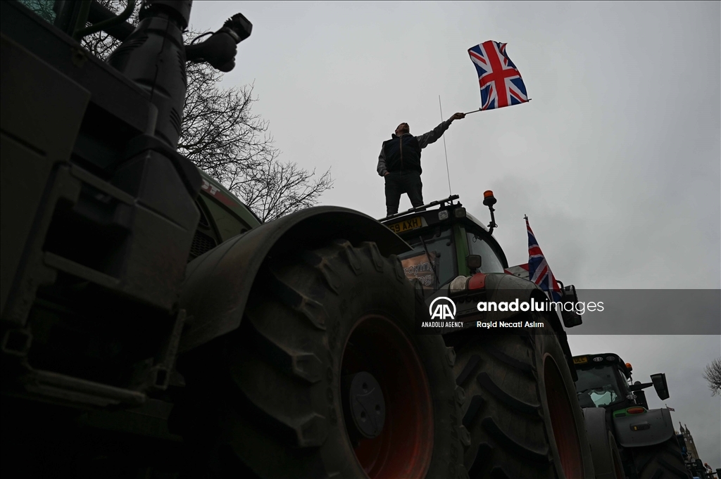 Farmers' protest in London against proposed inheritance tax hike