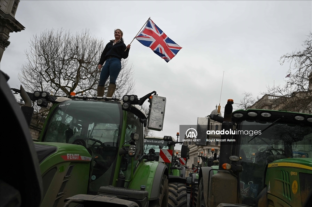 Farmers' protest in London against proposed inheritance tax hike