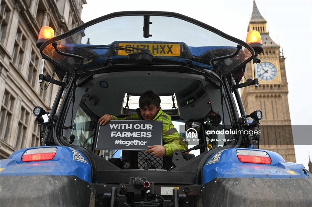 Farmers' protest in London against proposed inheritance tax hike