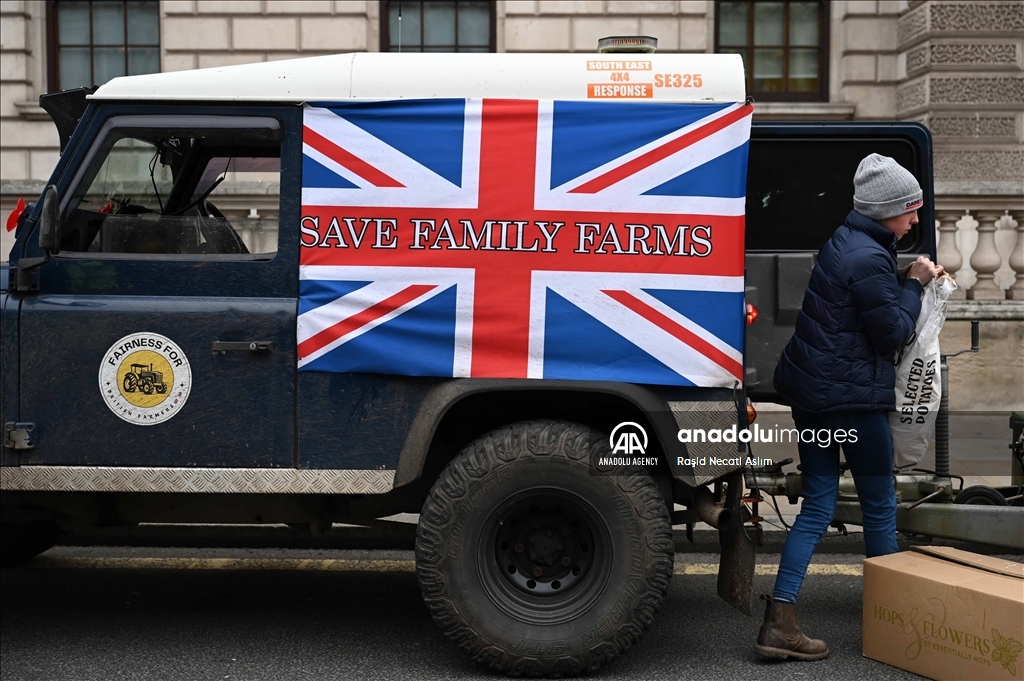 Farmers' protest in London against proposed inheritance tax hike