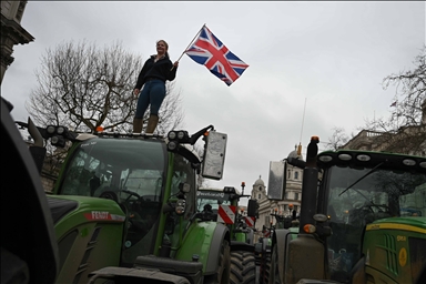 Farmers' protest in London against proposed inheritance tax hike