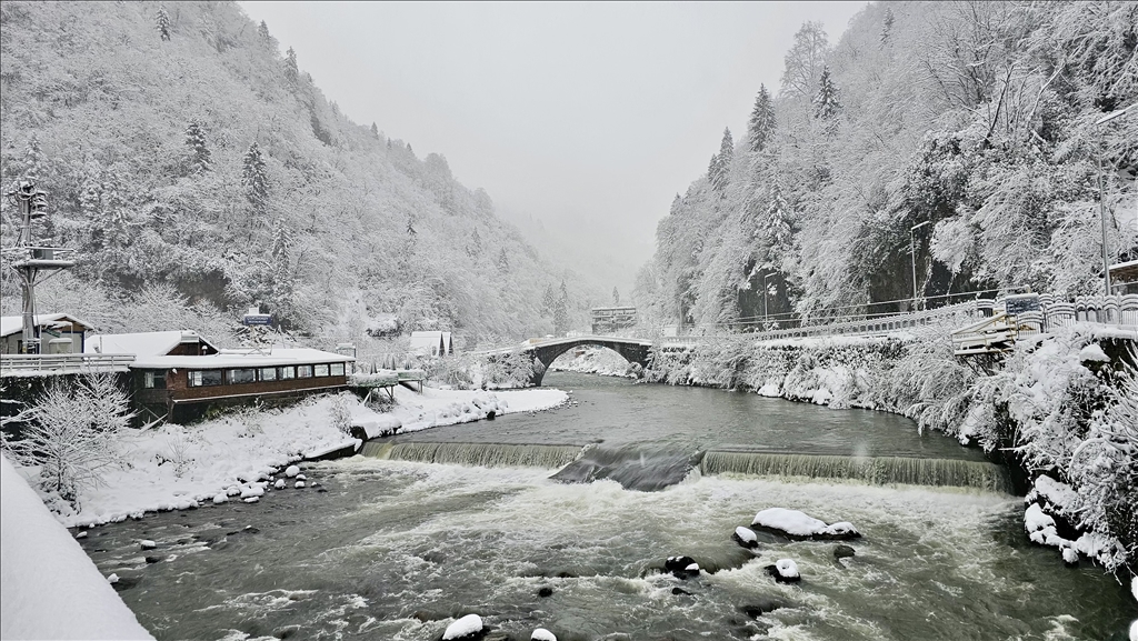 Rize'de kar yağışı