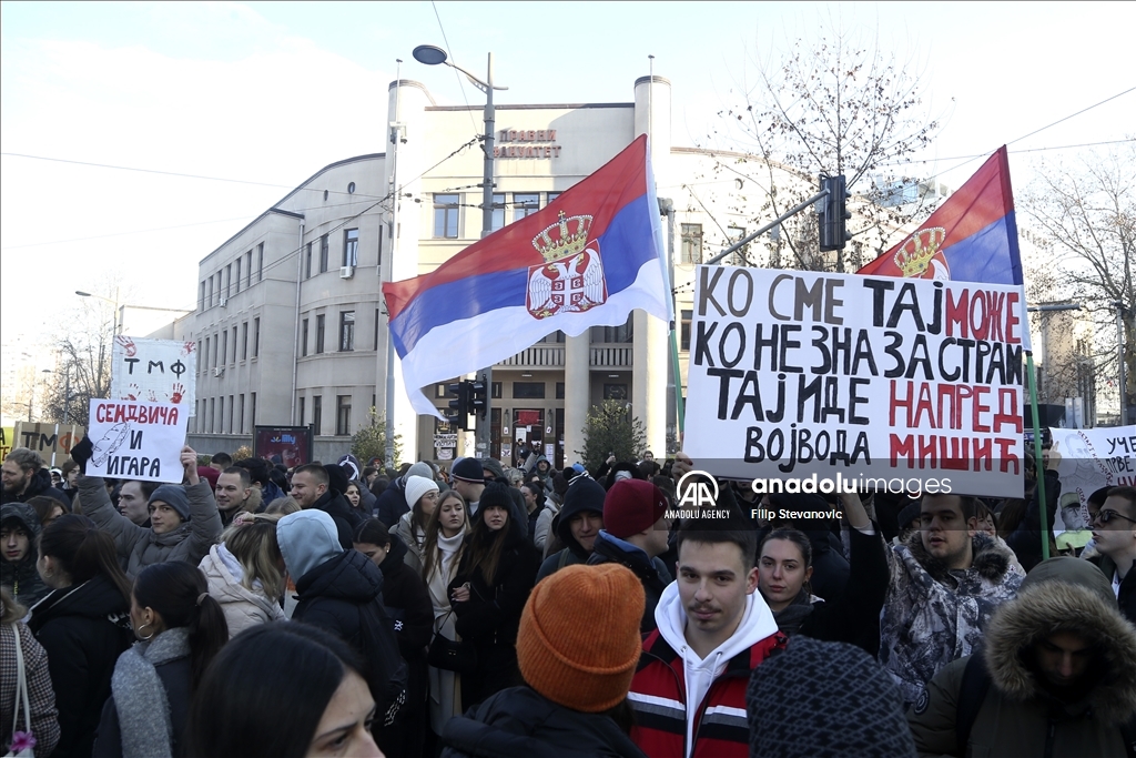 Protest demanding transparency on Novi Sad train station incident continues in Belgrade