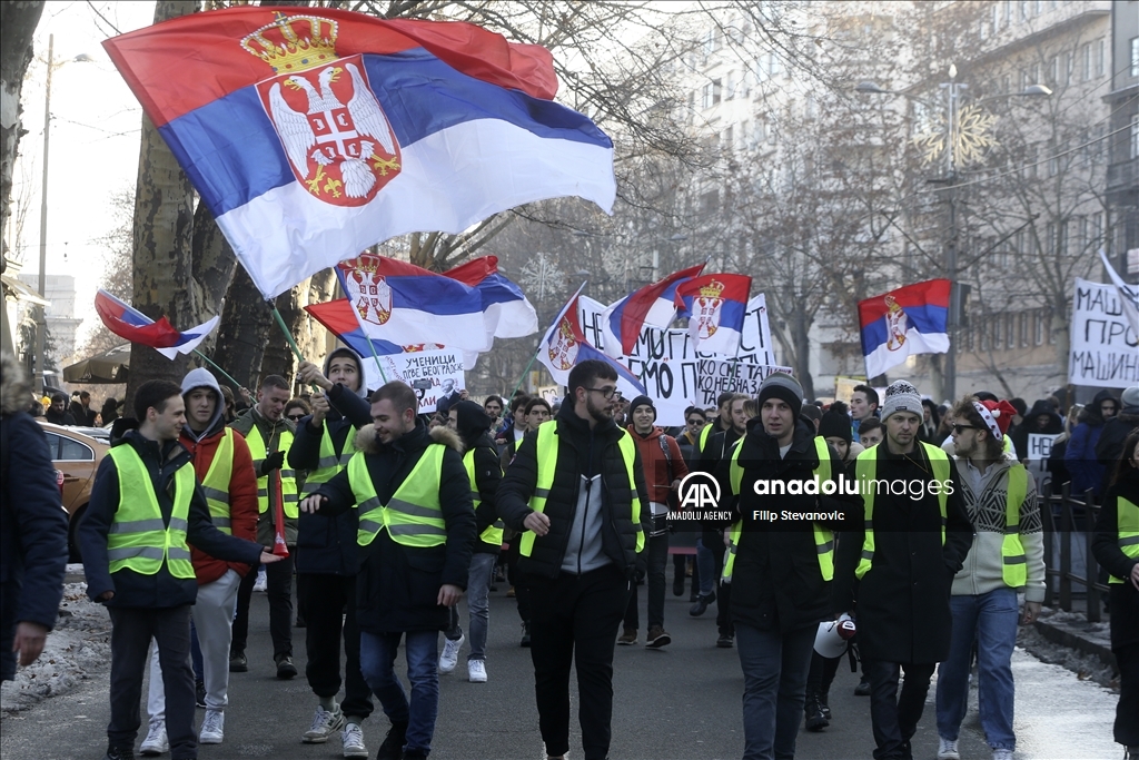 Protest demanding transparency on Novi Sad train station incident continues in Belgrade
