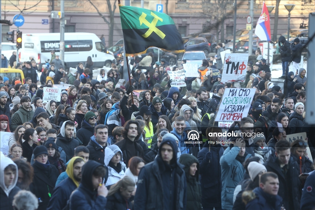 Protest demanding transparency on Novi Sad train station incident continues in Belgrade
