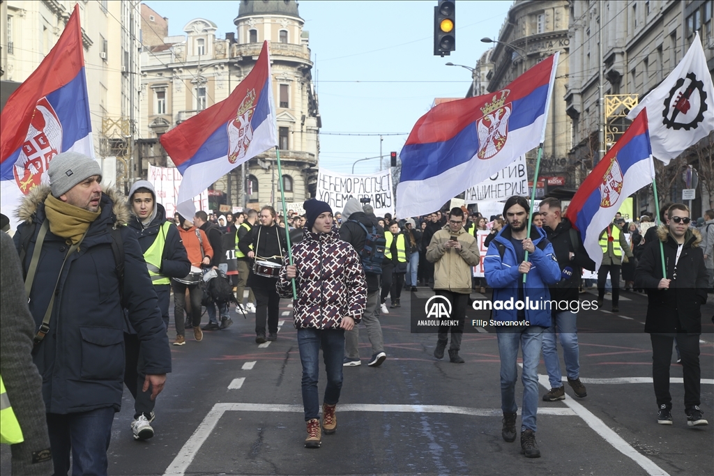 Protest demanding transparency on Novi Sad train station incident continues in Belgrade