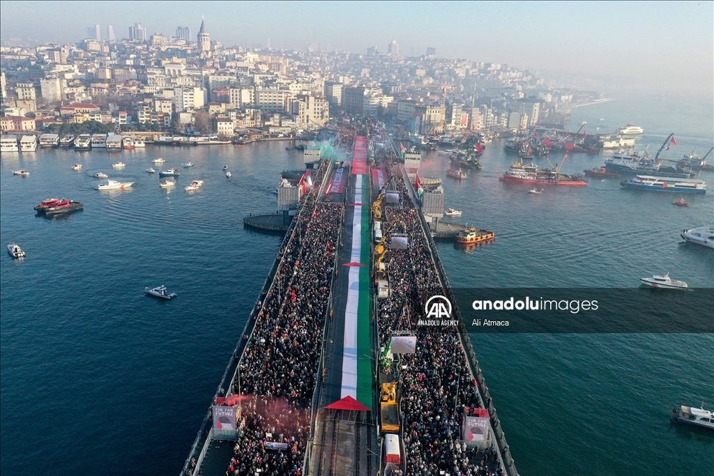 Desetine hiljada na skupu podrške Palestini u Istanbulu prvog dana Nove godine