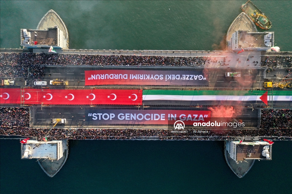 Desetine hiljada na skupu podrške Palestini u Istanbulu prvog dana Nove godine